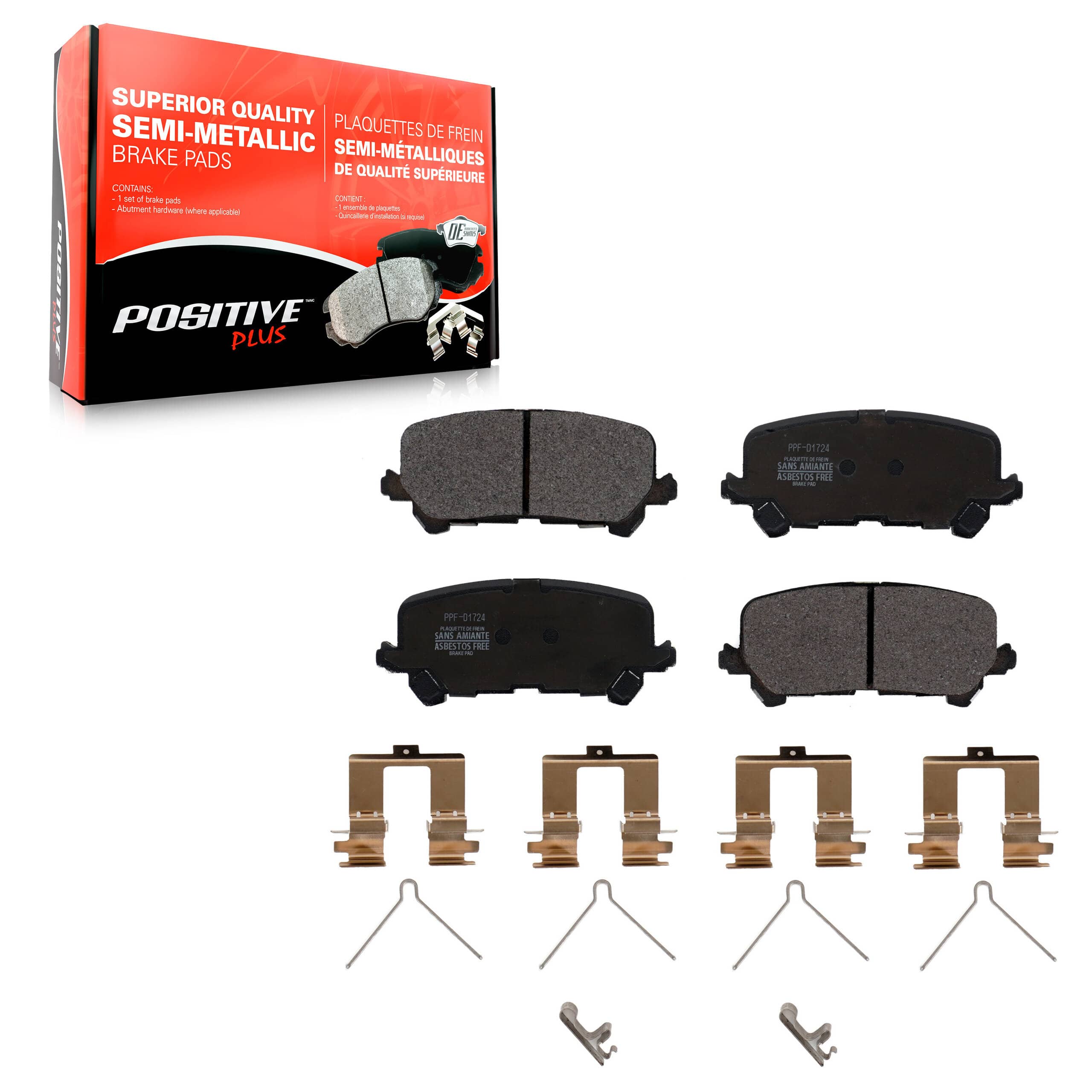 Positive Plus - PPF-D1724 - Rear Disc Brake Pad